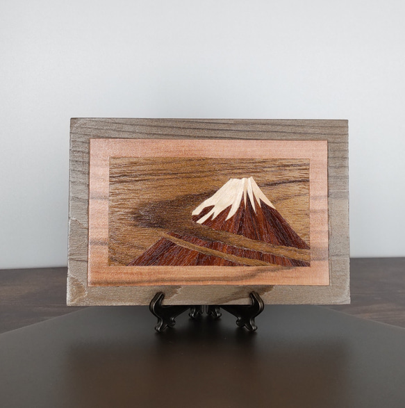MADE OF WOOD] 木の絵画 はがきサイズ イーゼル付き 送料無料