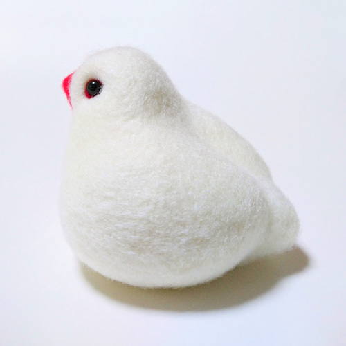 完売】〔10cm鳥〕白文鳥。N-431☆ 羊毛フェルト nachi 通販 18405731