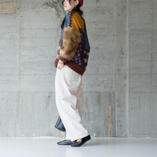 大人カジュアル♪コビトコーデュロイパンツ （24w-08）オフホワイト