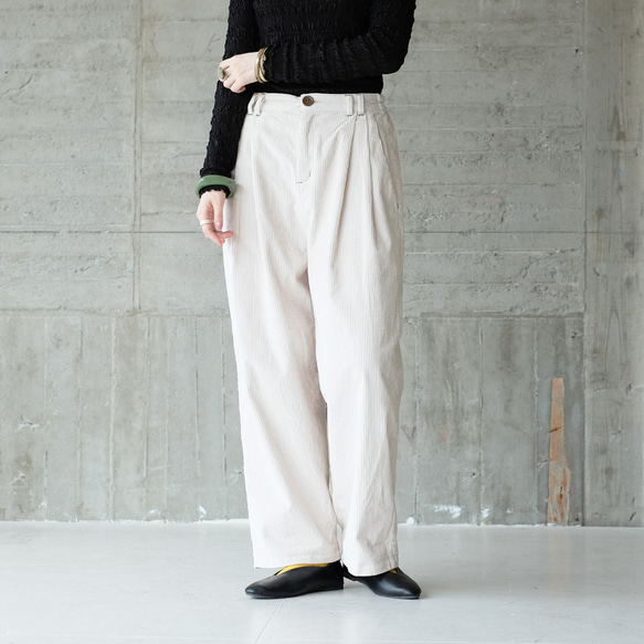 大人カジュアル♪コビトコーデュロイパンツ （24w-08）オフホワイト