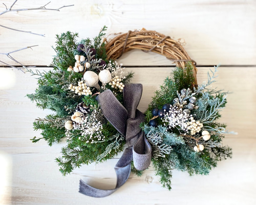 ★貴重　未使用　ピンクハウス クリスマス　柊　花　3種リボン　リース 楽天市場】クリスマスリース 40cm クリスマス飾り ピンク 花輪 雪