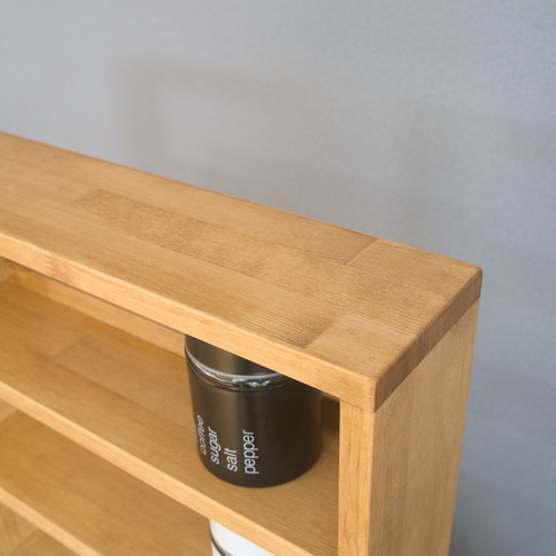 スパイスラック3段【キッチン収納/オープンシェルフ/小物入れ/木製