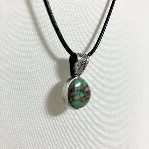 ナンバーエイト ターコイズ トルコ石 シルバー ネックレス ペンダント