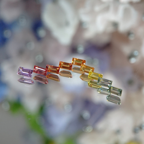 マルチカラーサファイア セット 1.25ct ☆2670 天然石 べるふぇ  