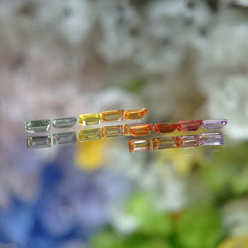 マルチカラーサファイア セット 1.25ct ☆2670 天然石 べるふぇ