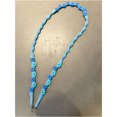 お花のねじねじスマホショルダー スマホストラップ マルチストラップ