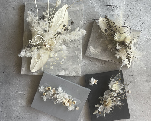 2024冬 テクスチャーアート キャンバスアレンジ ギフト お祝い 開店