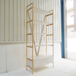 幅125㎝］アイアンラック［鉄網］食器棚 洋服棚 植物棚