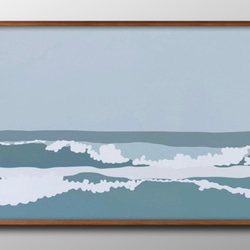 15327□ポスター アート 絵画『波 海 サーフ 夏』北欧 A3 イラスト