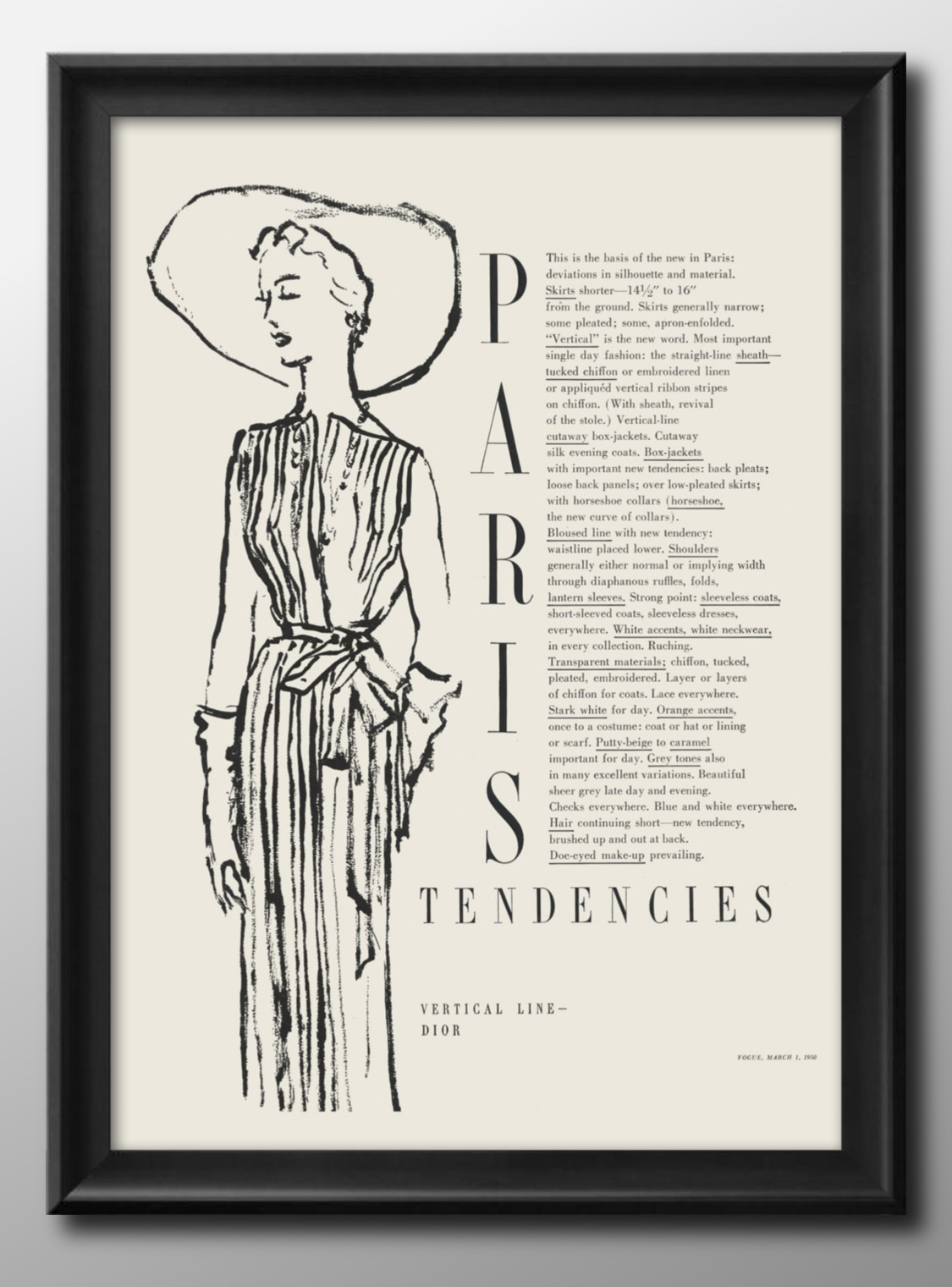 【A3】Dior ポスター インテリア ラインアート ディオール 海外限定 再入荷！1990 広告＞Chrisitian Dior クリスチャンディオール