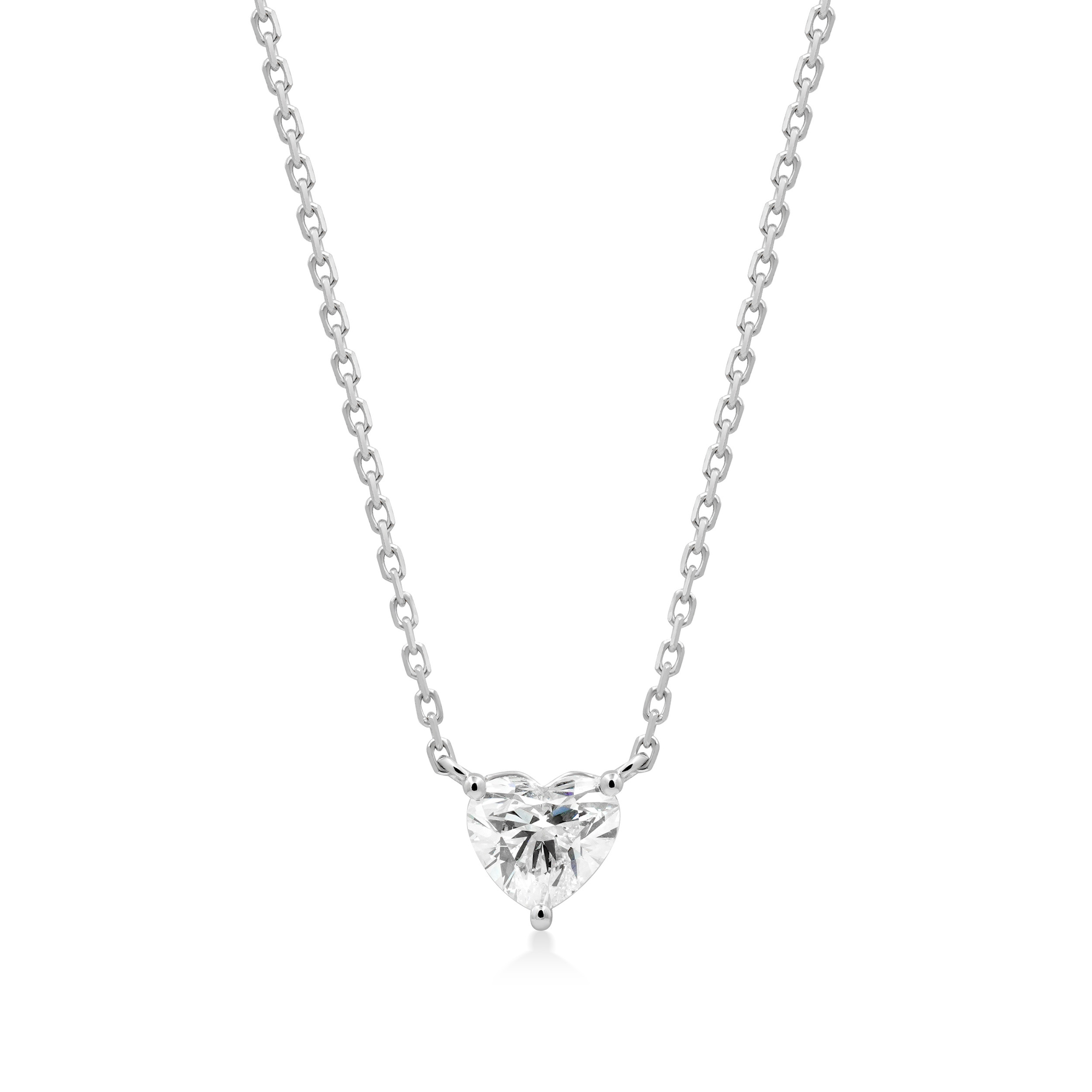 ハート1石ネックレス J-P240902（4週間発送）