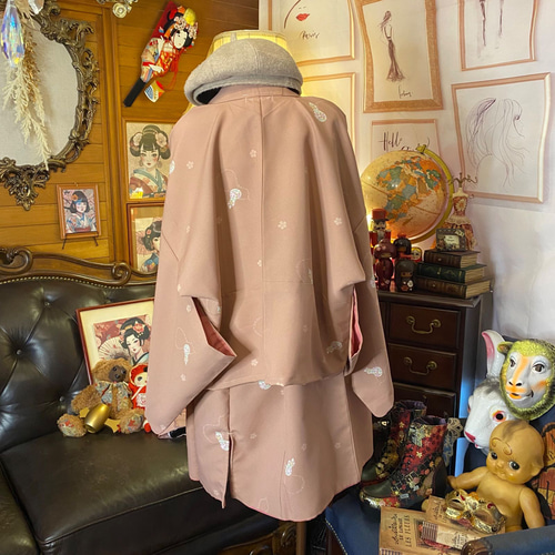 着物 リメイク セットアップ ツーピース 2部式 和洋折衷 洗える 化繊