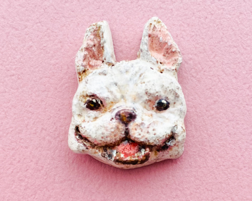 フレンチブルドッグブローチ（Dog brooch） ブローチ かりたひかり