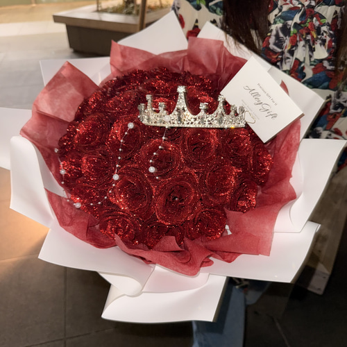 「輝」グリッターローズアレンジメントLightBlue 輝」グリッターローズアレンジメントLightBlue インテリア・生活道具