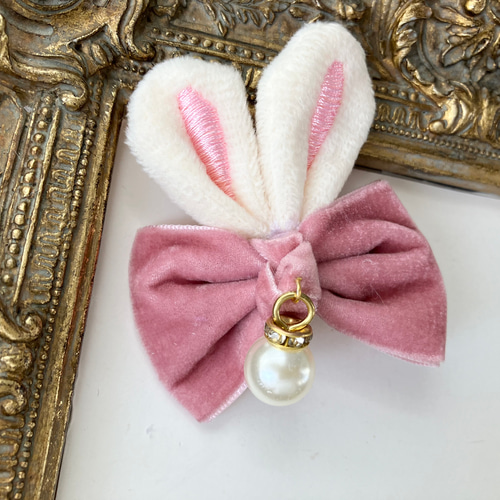 【新品】Emelald Blue　ピンク　兎毛帽子 リボン付 うさぎ耳ピンクベレー帽 ベレー帽・ハンチング みなと工房 通販