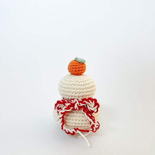 飾って遊べる♪ 鏡餅のあみぐるみ お正月 ニューイヤー フォトブース