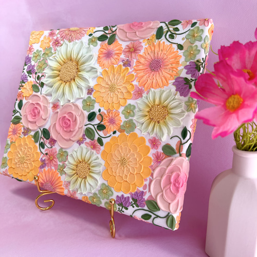 テクスチャーアート 絵画 アートパネル フラワーアート インテリア