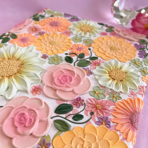 テクスチャーアート 絵画 アートパネル フラワーアート インテリア