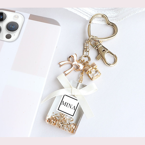 名入れ無料 パヒュームチャーム リボン全7色 スマホショルダー 香水瓶