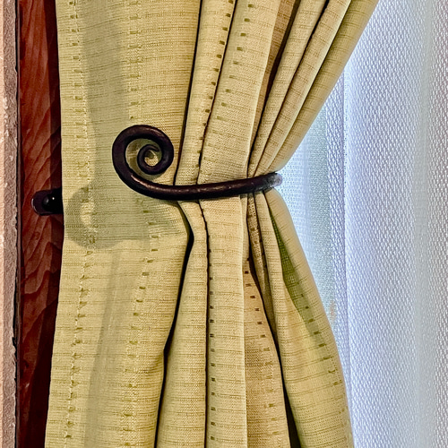 アンティーク調 アイアン カーテンホルダー・ホールド セット