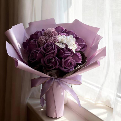 即日枯れないお花ソープフラワー花束 母の日造花 花 敬老の日フラワー