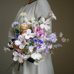 ハンドメイドアーティフィシャルフラワー　ウェディングブーケリゾート前撮り⑦ 00-jpg-64a61754c00db.jpg