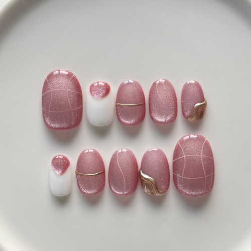 ［17］ネイルチップ マグネットネイル 夏 うるうるネイル ニュアンス オーダー 17］ネイルチップ マグネットネイル 夏 うるうるネイル ニュアンス