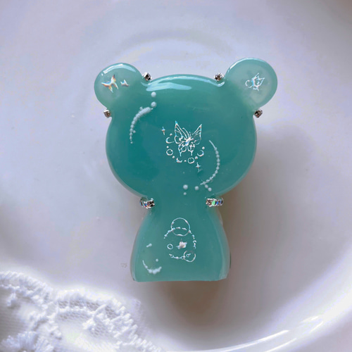 オルゴナイトクマさんまる➅フローライト入り