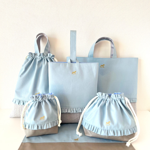♡ ニョッキ ♡入園入学セット　ハンドメイド　女の子　レッスンバッグ ニョッキ ♡ ♡入園入学セット　ハンドメイド　女の子　レッスンバッグ