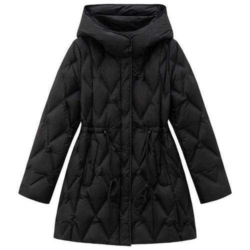 フード付きダウンジャケット キルティングダウンコート 防水防風