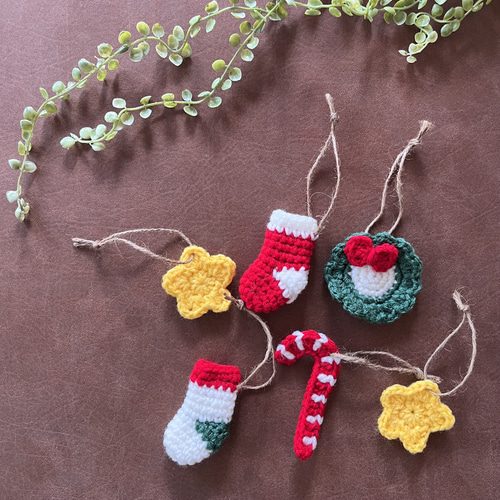 クリスマスオーナメント 毛糸 ガーランド クリスマス ガーランド