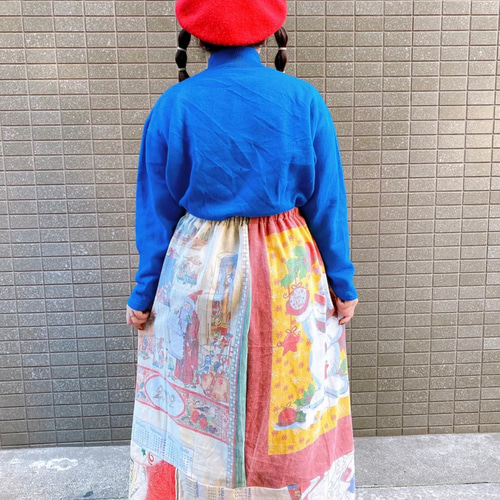 古着 ヴィンテージ vintage スカート パッチワーク ファブリック