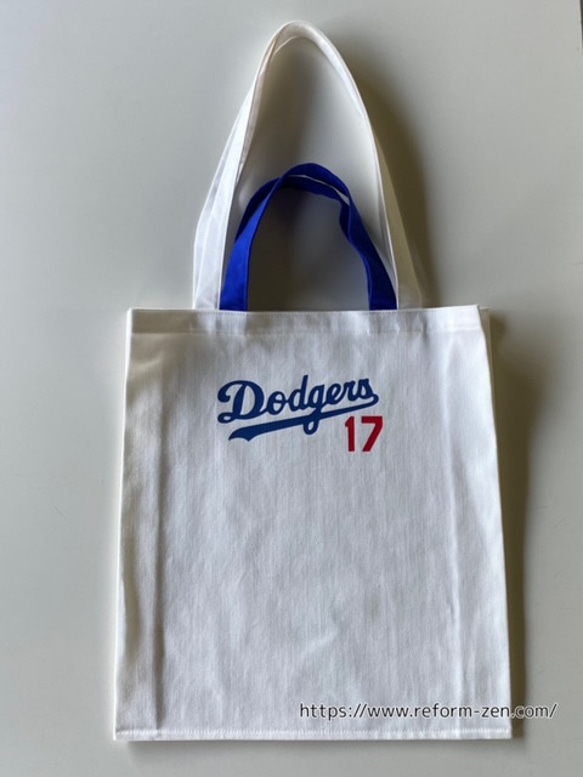 ドジャース 大谷翔平 17番 OHTANI LA 2wayトートバッグ ホワイト