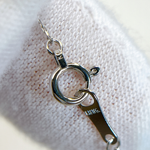 18KWG アコヤ真珠9.5mm ダイヤモンド0.03ct ネックレス ネックレス  