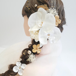 成人式　卒業式花冠　ゴールド ゴールドカチューシャ⌘ティアラ⌘結婚式 成人式 卒業式 - M＊flower