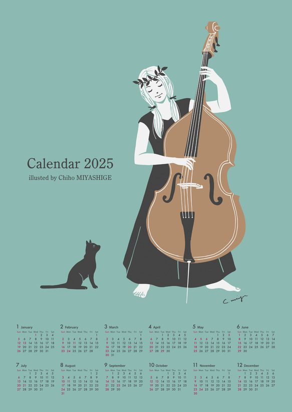 ポスターカレンダー2025 B3サイズ 1枚目の画像