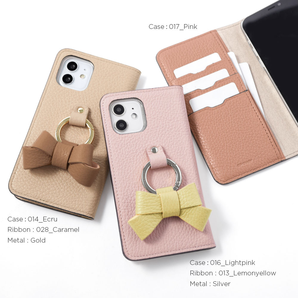 リボンリング　全機種対応  スマホケース 手帳型 レザー ポケット Android  iPhone#mm00001271