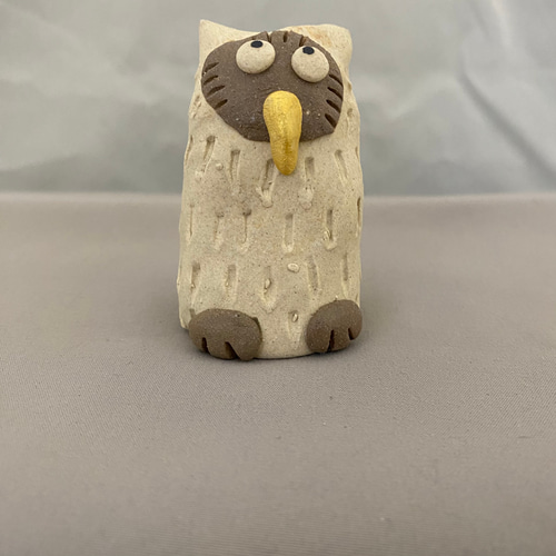 おとぼけフクロウ 3個セット A ふくろう 梟 縁起物 置物 手作り