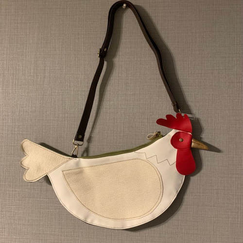鳥 ニワトリ ショルダーバッグ 合皮 ショルダーバッグ 鳥吉ー