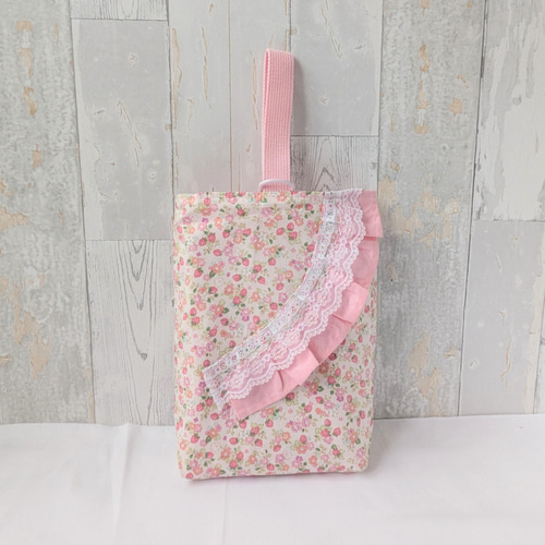 入学3点セット レッスンバッグ 上履き入れ 大きめ 体操着袋 小花と