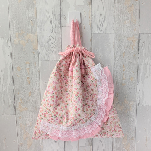 入学3点セット レッスンバッグ 上履き入れ 大きめ 体操着袋 小花と