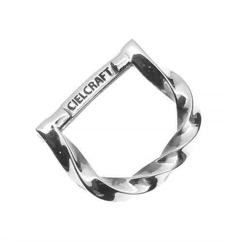 銀細工 銀馬車 925表記あり インテリア ハンドメイド シルバー925 無垢 オリジナル ツイスト デザイン Dカン パーツ 金具