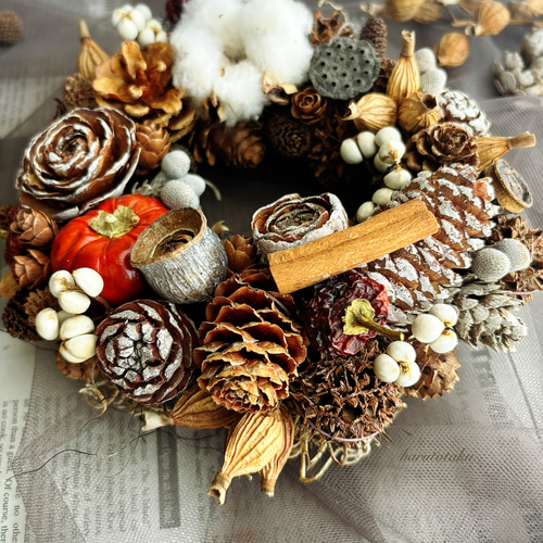 木の実のwinterリース・。*☆No.1