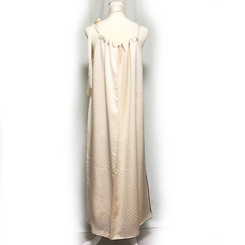 正絹】着物リメイク 総絞りの訪問着ドレス&ショールのセット／キャミ  