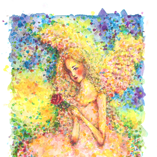 「祈りの天使」水彩画 原画 祈りの天使」水彩画 原画 絵画 maisondemasami-r送料無料 通販