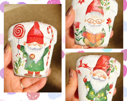 CUNEさまご購入品　リメイク鉢３号 ワイド版　お花畑のウエディング CUNEさまご購入品リメイク鉢3号 ワイド版お花畑のウエディング