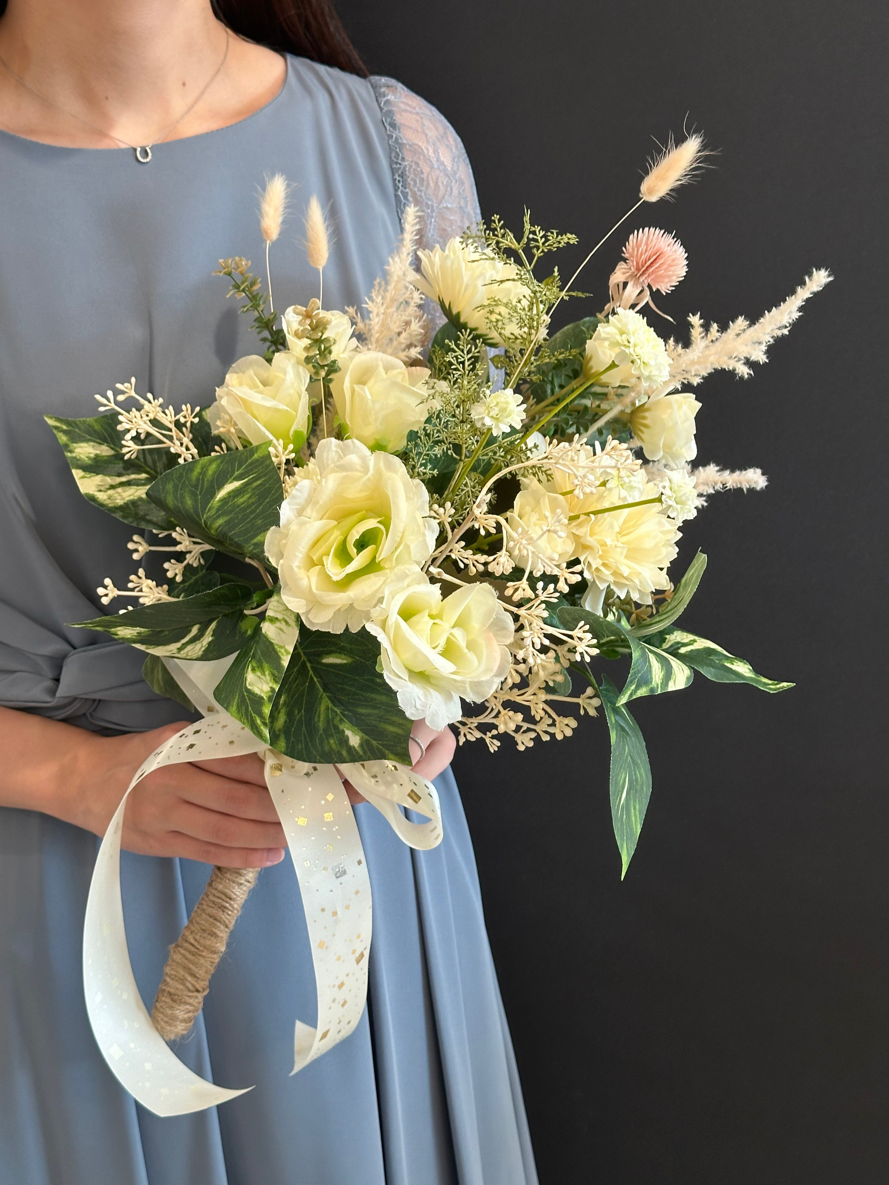 白の奇跡/造花ブーケ/ウェディング