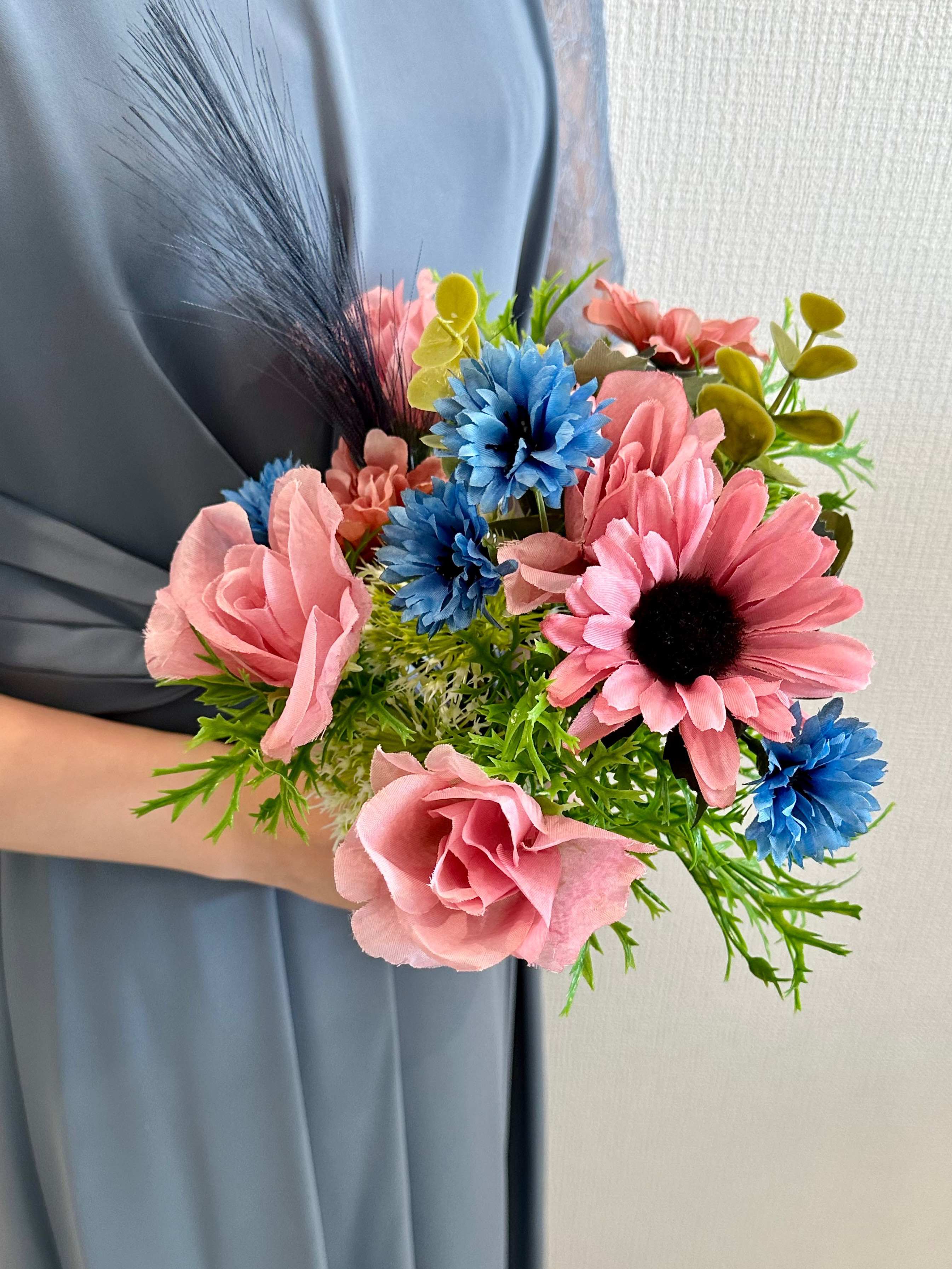 how to make フェミニン/造花ブーケ/ウェディング