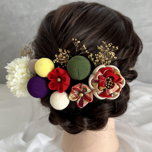 2mha　レトロモダン　和装髪飾り　七五三等♛︎no.196&no.B1 2mha様専用 レトロモダン 和装髪飾り 七五三等♛︎no.196&no.B1