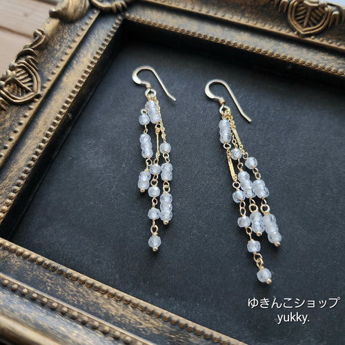 ホワイトジルコン✽14kgfピアス/イヤリング {yukky.}☆ ピアス（フック 